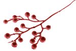 Branch MagicHome Christmas, GliBerries, red, 28 cm