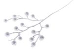 Ág MagicHome Karácsony, Csillogó bogyók, fehér, 28 cm