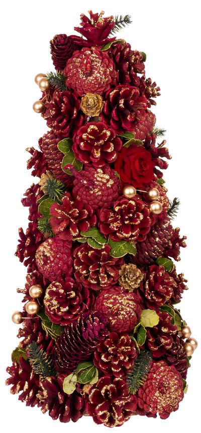 Tree natural MagicHome, red-gold, 40 cm
