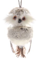 Sova MagicHome, 18cm, závesná, hnedá, páperová