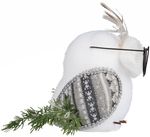 Owl MagicHome, 13x16x15 cm, white, fluffy