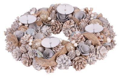 Garland MagicHome, natural, white, 34 cm, Advent