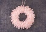 Hanging Christmas Wreath MagicHome, feathery, pink, 35 cm