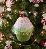 Decoration MagicHome Christmas Candy Line, muffin, green, hanging, 7x7x11 cm