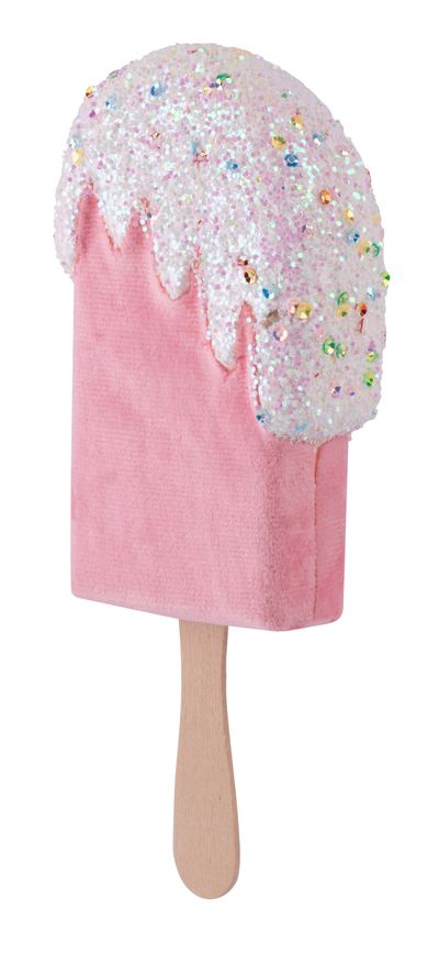 Dekorácia MagicHome Vianoce Candy Line, nanuk, ružový, závesný, 18 cm