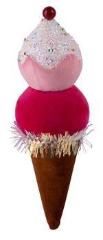 Decoration MagicHome Christmas Candy Line, ice cream, red, hanging, 16 cm