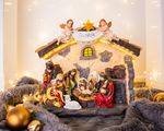 Decoration MagicHome Christmas, Nativity Scene, 21 LED warm white, 3xAA, indoor, 36x15x29 cm
