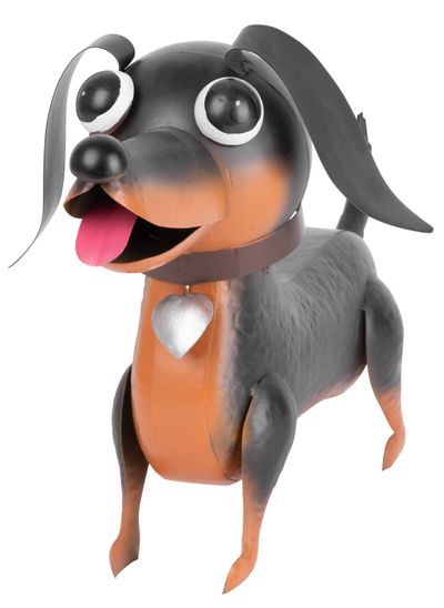 Decoration Mecco, Dog, 24 cm, sheet metal