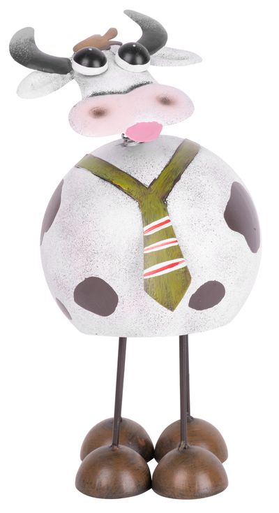 Decoration Mecco, Cow, 28 cm, sheet metal