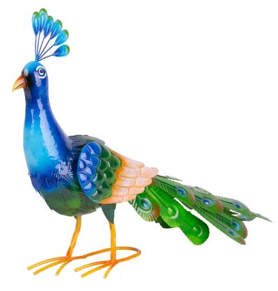 Decoration Mecco, Peacock, 46 cm, sheet metal