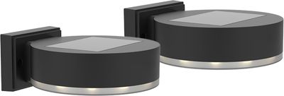 Solar lamp, wall/fence, 2pcs, 14x02x5,5cm