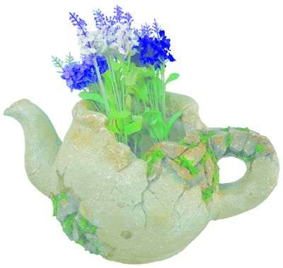 Decoration Gecco 2440, Jug with flowerpot, magnesium, 40x23x20 cm
