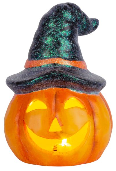 Decoration MagicHome, Pumpkin, 1 LED, terracotta, 12x12x17,30 cm