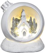 Decoration MagicHome Christmas, Christmas Ball, LED warm white, polyresin, 2xAAA, indoor, 10.50x9x11