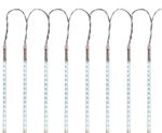 Reťaz MagicHome Vianoce Icicle, 720 LED studená biela, 24 cencúľov, vodopádový efekt, 230 V, 50 Hz, IP44, exteriér, osvetlenie, L-7,50 x 0,30 m