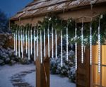 Reťaz MagicHome Vianoce Icicle, 720 LED studená biela, 24 cencúľov, vodopádový efekt, 230 V, 50 Hz, IP44, exteriér, osvetlenie, L-7,50 x 0,30 m