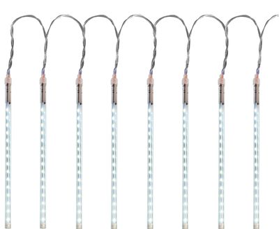 Lánc MagicHome Karácsony Icicle, 720 LED hideg fehér, 24 jégcsappal, vízesés hatással, 230 V, 50 Hz,