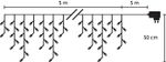 Icicle string lights MagicHome, 200 cool white LED, icicle, steady light, timer, 230 V, 50 Hz, IP44,