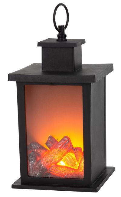 Lantern MagicHome, 4x SMD LED, fireplace, 3x AA, timer, 14x14x25 cm