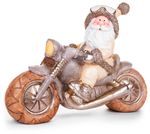 Decoration MagicHome Christmas, Santa on motorcycle, retro, ceramic, 47x18.5x34 cm