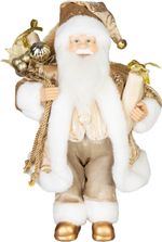 Decoration MagicHome Christmas, Santa, textile, gold, 16x26x41 cm