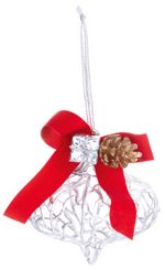 Decoration MagicHome Christmas, silver, 10x15 cm