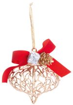 Decoration MagicHome Christmas, gold, 10x15 cm