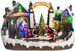 Decoration MagicHome Christmas, Village, 15 LED, colorful with melodies, 3x AA, indoor, 33.50x18x20
