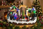 Decoration MagicHome Christmas, Village, 15 LED, colorful with melodies, 3x AA, indoor, 33.50x18x20