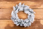 Christmas Wreath MagicHome, natural, snowy, 45 cm