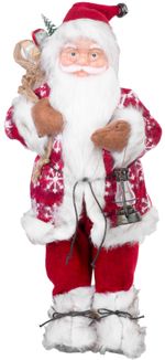 Decoration MagicHome Christmas, Santa standing, red, 46 cm