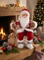 Decoration MagicHome Christmas, Santa, sitting, 46 cm