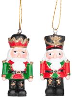 Dekorácia MagicHome Vianoce, Luskáčik, polyresin, závesný, 8 cm, 1 ks
