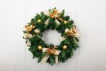 Branch MagicHome Christmas, with butterflies and jute ribbon, gold, 19 cm