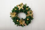 Branch MagicHome Christmas, with butterfly and jute ribbon, gold, 18 cm