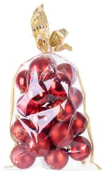 Globes MagicHome Christmas, 20 pcs, 6 cm, red, on the Christmas tree