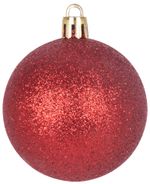 Gömbök MagicHome Karácsony, 20 db, 6 cm, piros, karácsonyfára