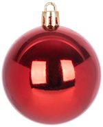 MagicHome karácsonyi gömbök, 20 db, 6 cm, piros, karácsonyfára