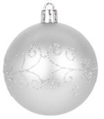 Gömbök MagicHome Karácsony, 20 db, 6 cm, ezüst, karácsonyfára