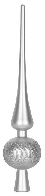 Gömbök MagicHome Karácsony, készlet, 21 db, 6 cm, ezüst, csúcs, karácsonyfára