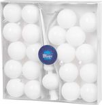 Gömbök MagicHome Karácsony, készlet, 21 db, 6 cm, fehér, csúcs, karácsonyfára