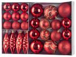 Balls MagicHome Christmas, set, 31 pcs, red, for Christmas tree