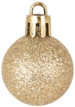Globes MagicHome Christmas, 12 pcs, 3 cm, gold, on the Christmas tree