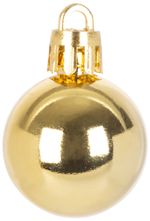 Globes MagicHome Christmas, 12 pcs, 3 cm, gold, on the Christmas tree
