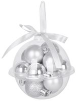 Balls MagicHome Christmas, pack of 12 pcs, 3 cm, silver, for Christmas tree