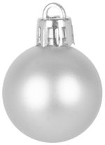 Gömbök MagicHome Karácsony, 12 db-os csomag, 3 cm, ezüst, karácsonyfára