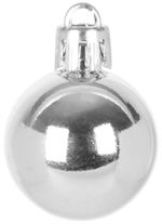 Gömbök MagicHome Karácsony, 12 db-os csomag, 3 cm, ezüst, karácsonyfára