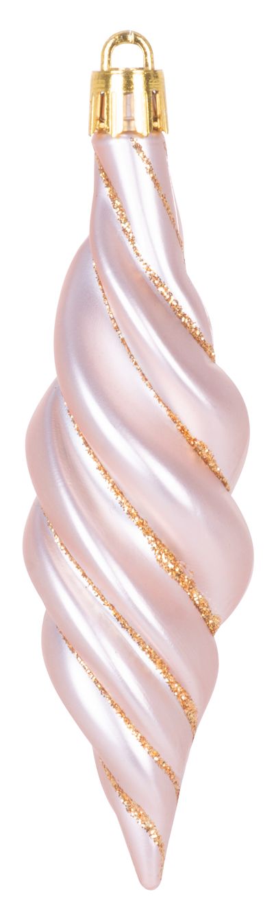 Ozdoba MagicHome Vianoce, 4 ks, 11 cm, ružové, na vianočný stromček