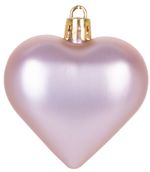 Dísz MagicHome, szívek, rózsaszín, 8 db-os csomag, 6 cm, karácsonyfára, Karácsonyra