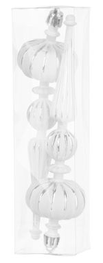 Decoration MagicHome Christmas, 2 pcs, 16 cm, silver, for the Christmas tree